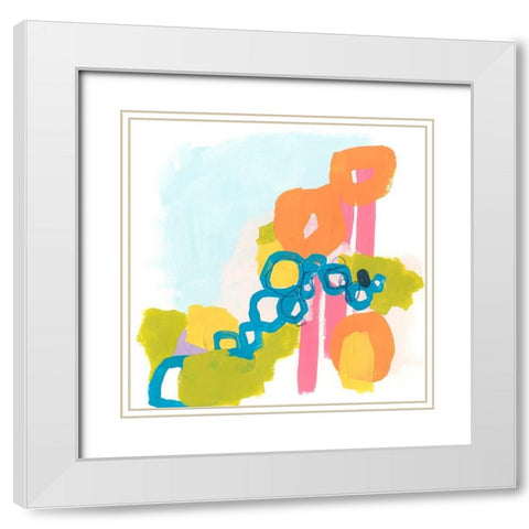 Shorthand IV White Modern Wood Framed Art Print with Double Matting by Vess, June Erica