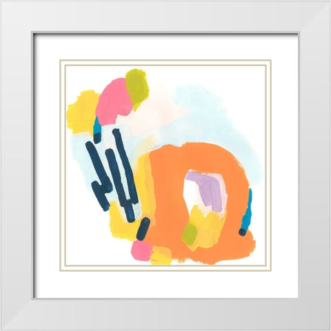 Shorthand VII White Modern Wood Framed Art Print with Double Matting by Vess, June Erica