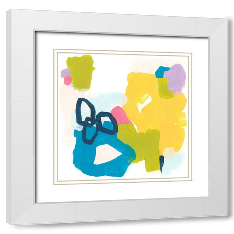 Shorthand IX White Modern Wood Framed Art Print with Double Matting by Vess, June Erica