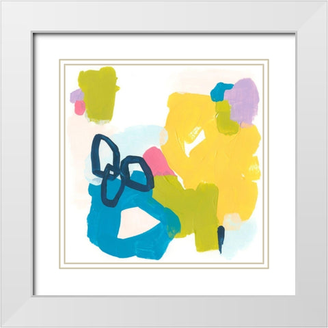 Shorthand IX White Modern Wood Framed Art Print with Double Matting by Vess, June Erica