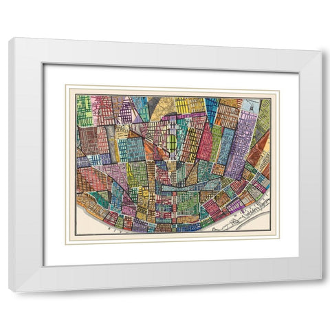 Modern Map of St. Louis White Modern Wood Framed Art Print with Double Matting by Galapon, Nikki