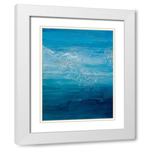 Opal Sky I White Modern Wood Framed Art Print with Double Matting by Guererra, Teodora