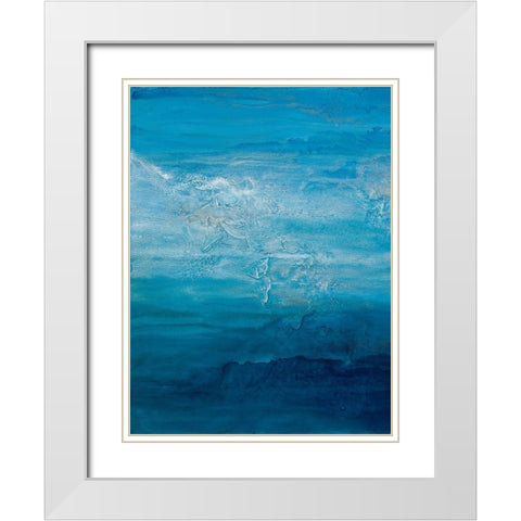 Opal Sky I White Modern Wood Framed Art Print with Double Matting by Guererra, Teodora