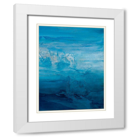 Opal Sky II White Modern Wood Framed Art Print with Double Matting by Guererra, Teodora