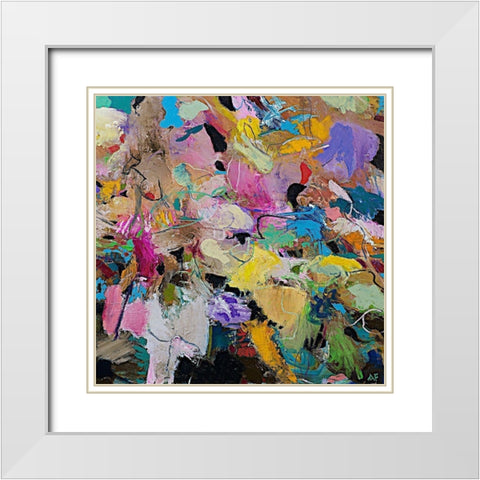 Capri White Modern Wood Framed Art Print with Double Matting by Friedlander, Allan