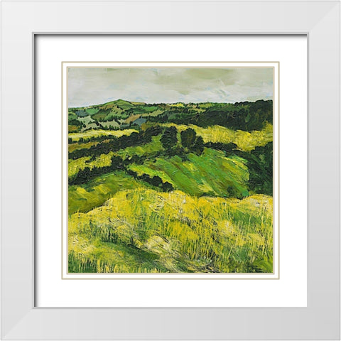Tall Grass Path White Modern Wood Framed Art Print with Double Matting by Friedlander, Allan