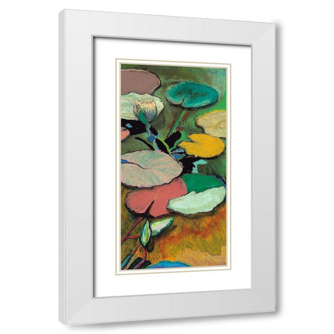 Windchime Spring White Modern Wood Framed Art Print with Double Matting by Friedlander, Allan
