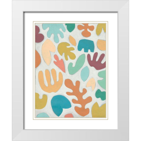 Flotsam I White Modern Wood Framed Art Print with Double Matting by Zarris, Chariklia