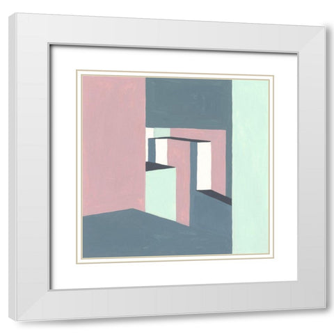 Shadow of the Walls II White Modern Wood Framed Art Print with Double Matting by Wang, Melissa