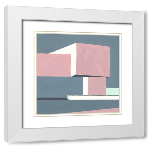 Shadow of the Walls IV White Modern Wood Framed Art Print with Double Matting by Wang, Melissa