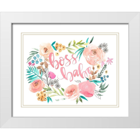 Boss Babe I White Modern Wood Framed Art Print with Double Matting by Parker, Jennifer Paxton