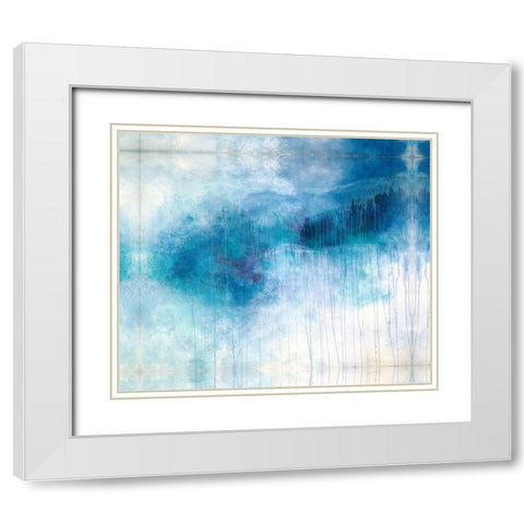Aspen Snow White Modern Wood Framed Art Print with Double Matting by Guererra, Teodora