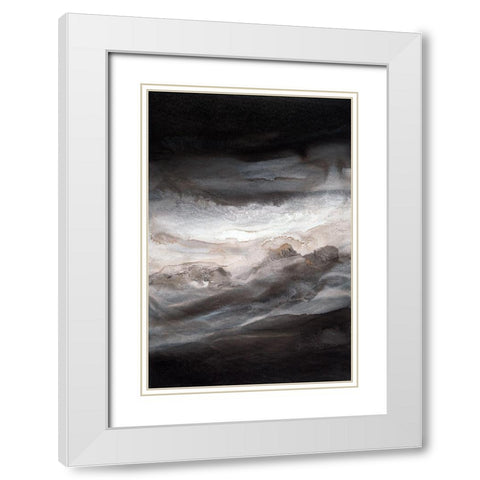 Smokey Eyes I White Modern Wood Framed Art Print with Double Matting by Guererra, Teodora