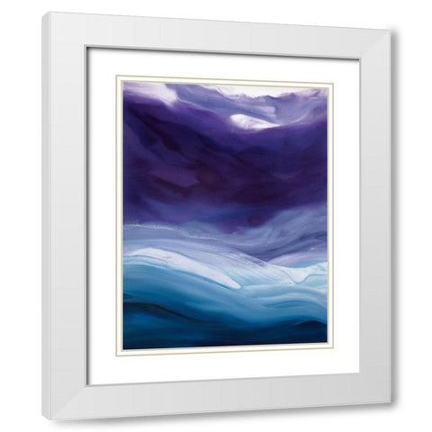 Lavender Sky White Modern Wood Framed Art Print with Double Matting by Guererra, Teodora