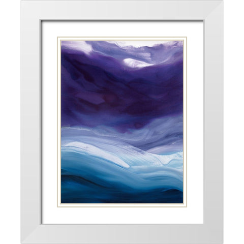 Lavender Sky White Modern Wood Framed Art Print with Double Matting by Guererra, Teodora