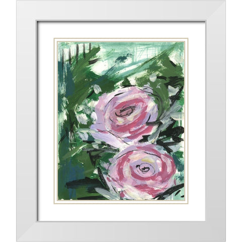 Summer Celebration I White Modern Wood Framed Art Print with Double Matting by Wang, Melissa