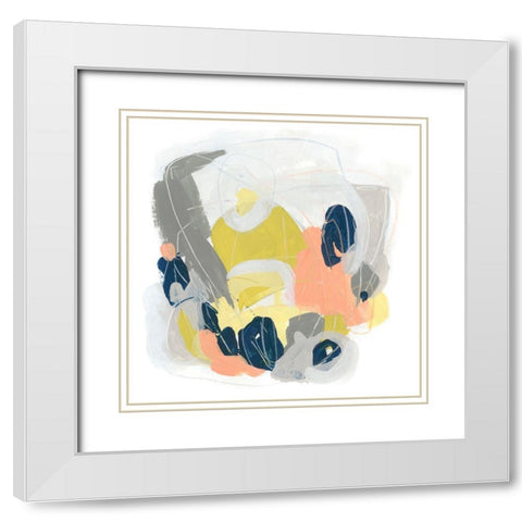 Crosstown Connector II White Modern Wood Framed Art Print with Double Matting by Vess, June Erica