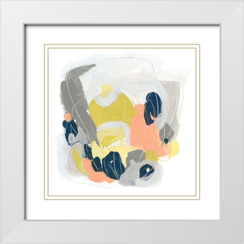 Crosstown Connector II White Modern Wood Framed Art Print with Double Matting by Vess, June Erica