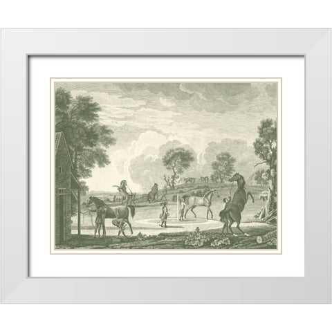 Equestrian Scenes II White Modern Wood Framed Art Print with Double Matting by Vision Studio