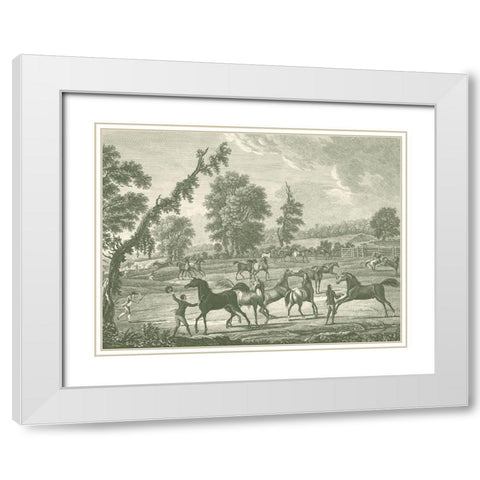 Equestrian Scenes III White Modern Wood Framed Art Print with Double Matting by Vision Studio