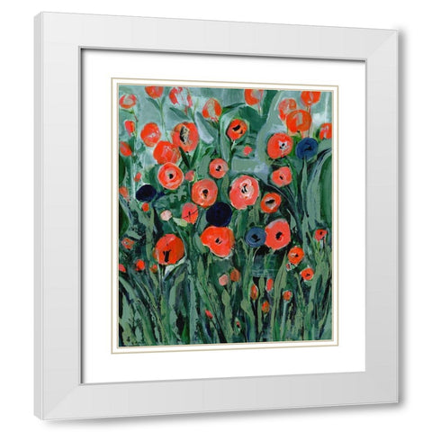 All that Jazz Garden II White Modern Wood Framed Art Print with Double Matting by Daavettila, Tara