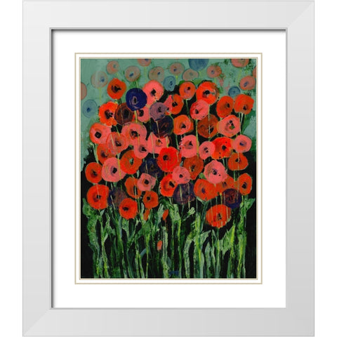 All that Jazz Garden III White Modern Wood Framed Art Print with Double Matting by Daavettila, Tara