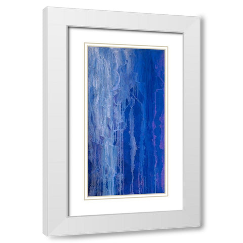 Abstracted Iris Field I White Modern Wood Framed Art Print with Double Matting by Guererra, Teodora