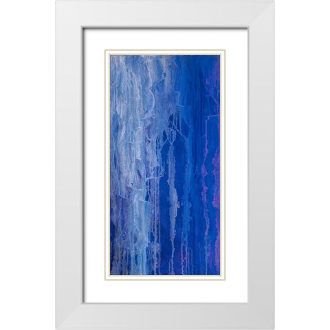 Abstracted Iris Field I White Modern Wood Framed Art Print with Double Matting by Guererra, Teodora