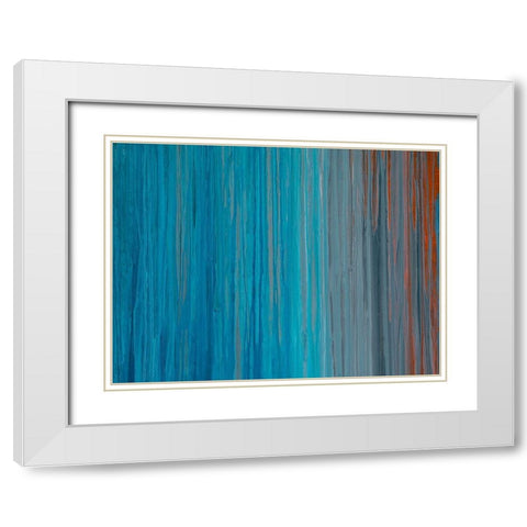 Drenched in Teal I White Modern Wood Framed Art Print with Double Matting by Guererra, Teodora