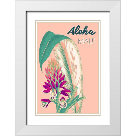 Getaway II White Modern Wood Framed Art Print with Double Matting by Fagalde, Jarman