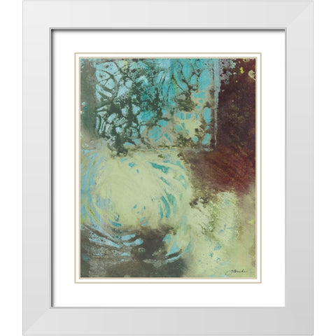 Poetry in Motion I White Modern Wood Framed Art Print with Double Matting by Combs, Joyce