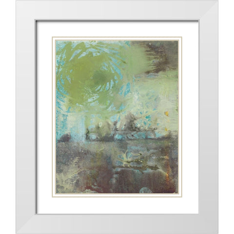 Poetry in Motion II White Modern Wood Framed Art Print with Double Matting by Combs, Joyce