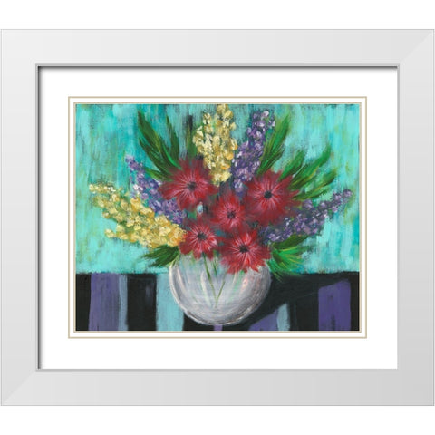 Early Summer Blooms II White Modern Wood Framed Art Print with Double Matting by Moore, Regina