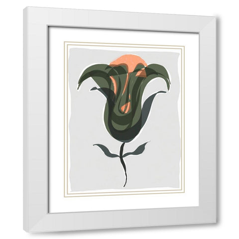 Mod Quirk VI White Modern Wood Framed Art Print with Double Matting by Delamater, Rob