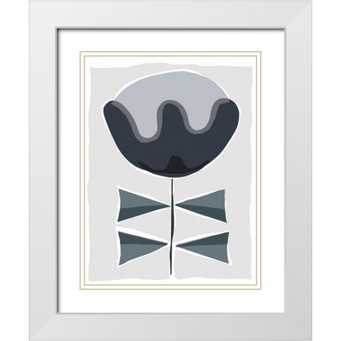 Mod Quirk VII White Modern Wood Framed Art Print with Double Matting by Delamater, Rob