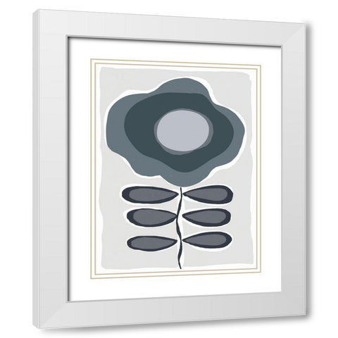 Mod Quirk IX White Modern Wood Framed Art Print with Double Matting by Delamater, Rob