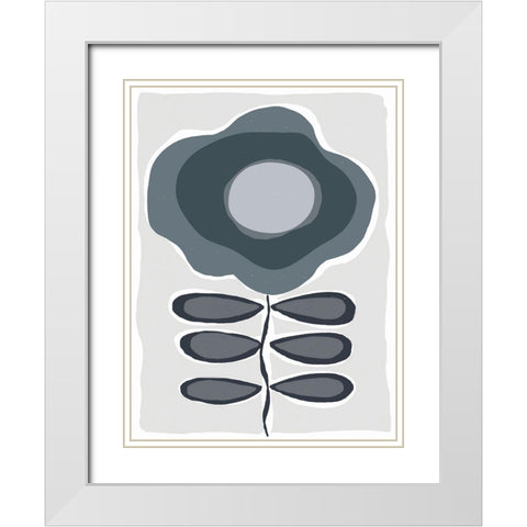 Mod Quirk IX White Modern Wood Framed Art Print with Double Matting by Delamater, Rob