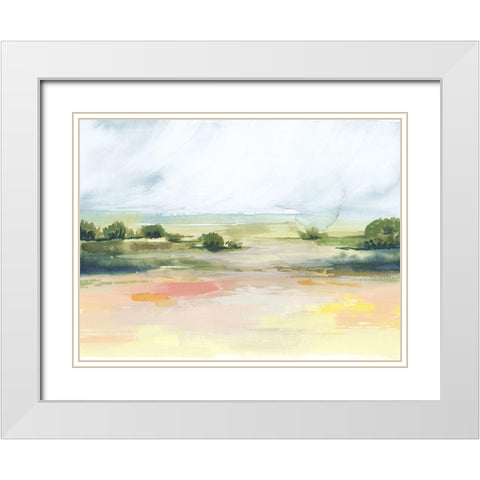 Sunlit Marsh I White Modern Wood Framed Art Print with Double Matting by Popp, Grace