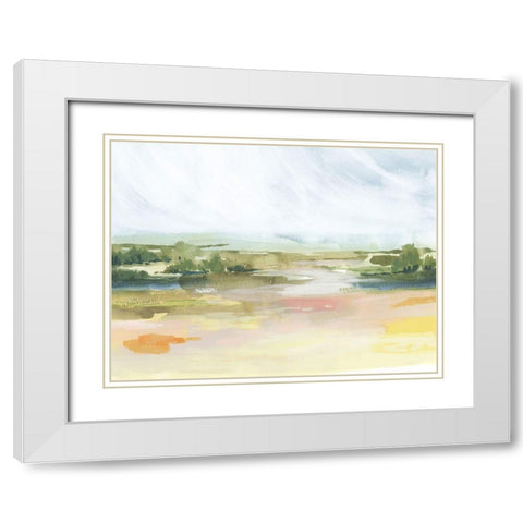 Sunlit Marsh II White Modern Wood Framed Art Print with Double Matting by Popp, Grace
