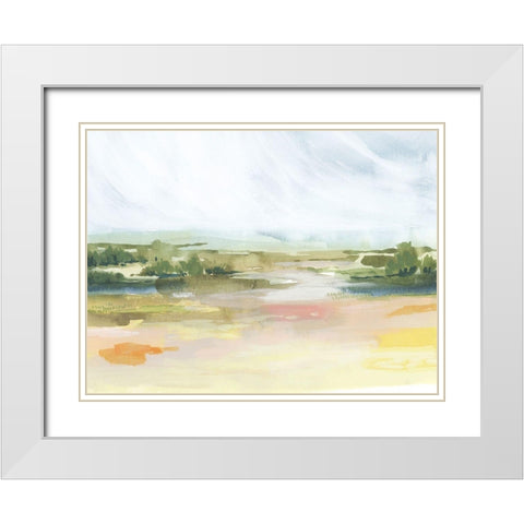 Sunlit Marsh II White Modern Wood Framed Art Print with Double Matting by Popp, Grace