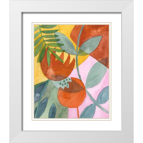 Fortunella II White Modern Wood Framed Art Print with Double Matting by Zarris, Chariklia