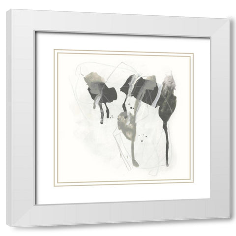 Monochrome Missive I White Modern Wood Framed Art Print with Double Matting by Vess, June Erica