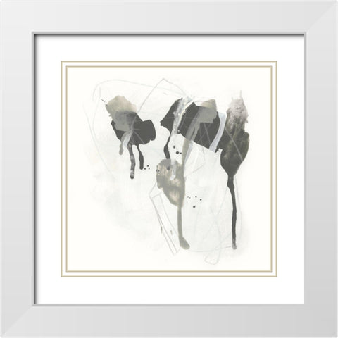 Monochrome Missive I White Modern Wood Framed Art Print with Double Matting by Vess, June Erica