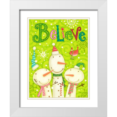 Bright Believe I White Modern Wood Framed Art Print with Double Matting by Eisner, Viv