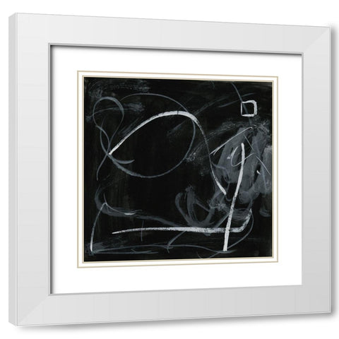 Erase II White Modern Wood Framed Art Print with Double Matting by Wang, Melissa