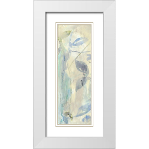 Veiled Flowers I White Modern Wood Framed Art Print with Double Matting by Goldberger, Jennifer