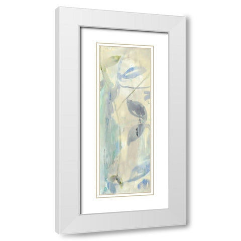 Veiled Flowers I White Modern Wood Framed Art Print with Double Matting by Goldberger, Jennifer