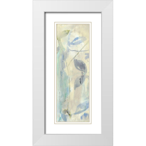 Veiled Flowers I White Modern Wood Framed Art Print with Double Matting by Goldberger, Jennifer
