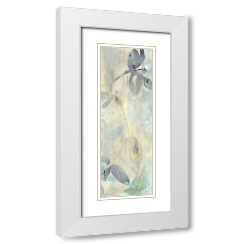Veiled Flowers II White Modern Wood Framed Art Print with Double Matting by Goldberger, Jennifer