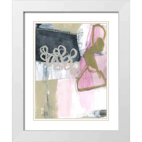 Olive Marks I White Modern Wood Framed Art Print with Double Matting by Goldberger, Jennifer